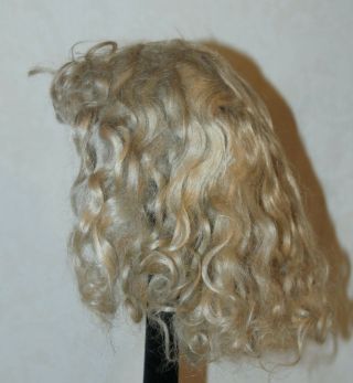Antique German” Blond Mohair Wig For Your Antique Doll