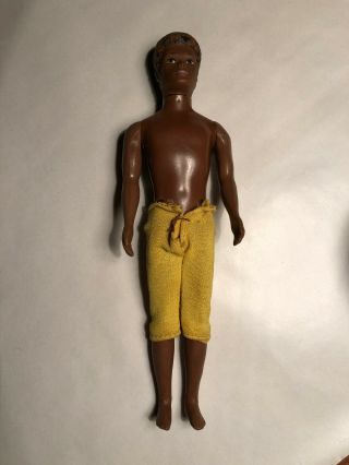 Vintage 1970 Topper African American Boy Doll Van Dawn Friend Worn