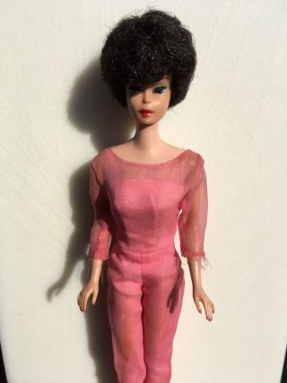 1962 Vintage Authentic Brunette Bubble Cut Barbie Midge Doll