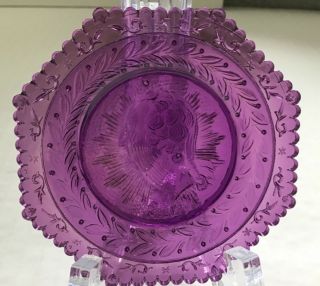 President George Washington Pairpoint Glass Cup Plate Boston Museum Of Fine Arts