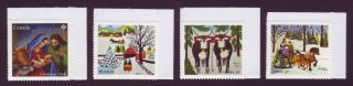 Canada 2020 Christmas Booklet Singles Nativity,  Maud Lewis " P ",  $1.  30,  $2.  71 Mnh