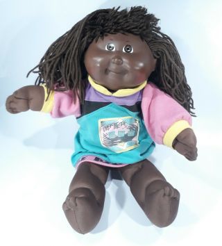 Vintage 1983 Cabbage Patch Kids Doll African American Girl Brown Eyes Hair