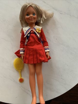1971 Ideal Toy Chrissy Grow Hair Doll Knob With Brush
