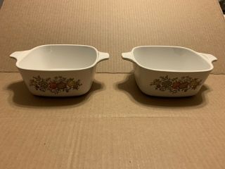 Pair Vintage Corning Ware - P - 43 - B Petite Pans 2 3/4 Cup - Spice Of Life