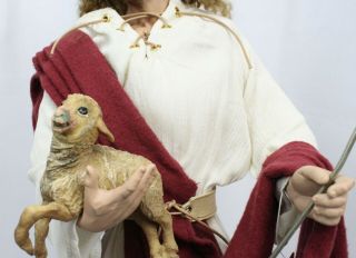 Vtg Ashton Drake Doll Jesus Messages of Hope I Am Good Shepherd Sheep Tomescu 94 3
