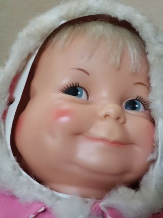 Rare Vintage 1968 Ideal Little Lost Baby Doll 3 Face Doll Smile Sleep & Cry 21 "