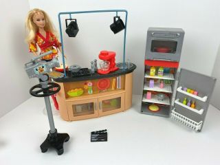 Barbie I Can Be A Tv Chef Playset By Mattel Complete Kitchen