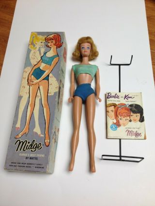 Vintage Blonde Flip Midge Doll 860 Barbie Friend