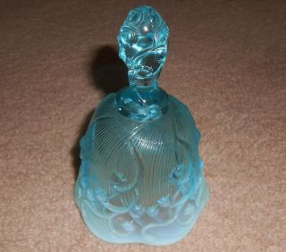 Old Fenton Art Glass Lily Of The Valley Bell Blue