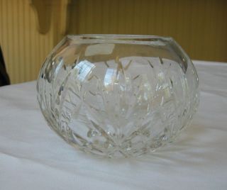 Vintage Cut Glass Rose Bowl Vase