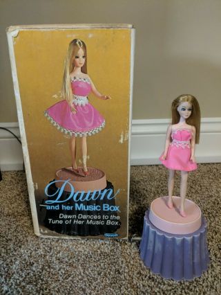Topper Dawn Doll And Her Music Box With Box Htf