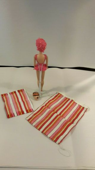 1964 MISS BARBIE IN OUTFIT,  EXTRA HEAD.  PLUS 2