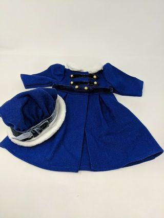 American Girl Doll Caroline Blue Winter Coat & Hat Retired