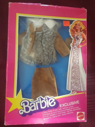 1979 Superstar Barbie Mattel Exclusive Fur And Leather Fashion