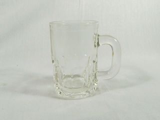 Vintage Small Heavy Hazel Atlas Clear Glass Mug – Marked B - 14 Jelly Jar
