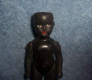 Antique German ALL Bisque BLACK Doll 5 