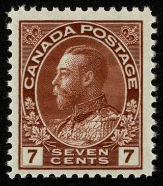 Canada Stamp Scott 114 7c King George V Nh Og Never Hinged Well Centered