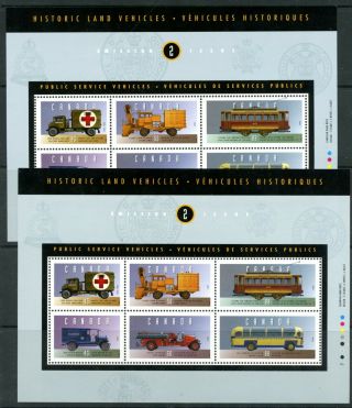 Weeda Canada 1527,  I Vf Mnh Set Of S/s On Lf & Mf Papers Cv $29