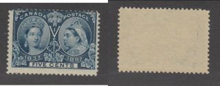 Mnh Canada 5 Cent Queen Victoria Diamond Jubilee Stamp 54 (lot 17270)