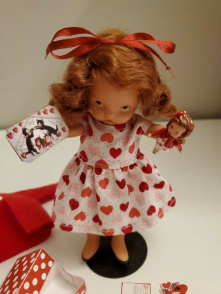 Vintage Bisque Nancy Ann storybook Pudgy doll 2 outfits mini doll Box Valentines 2