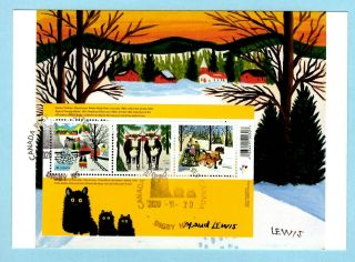 Maud Lewis Souvenir Sheet With Digby Ns Maud Lewis Pictorial Postmark