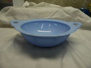 Gorgeous Antique Challinor Taylor Serving Bowl / Blue Milk Glass / Tree Of Life
