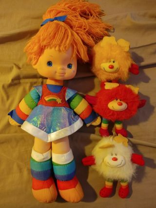 Rainbow Brite Vintage 1983 Hallmark Doll With 3 Taco Bell Sprite Plush Dolls