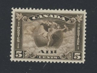 Canada Airmail Stamp C2 - 5c Mercury With Scroll Mlh Vf Guide Value = $70.  00
