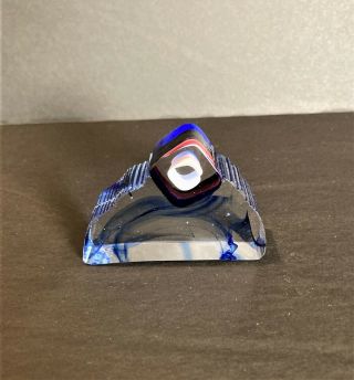 Kosta Boda Bertil Vallien Mini Art Glass Sculpture Paperweight