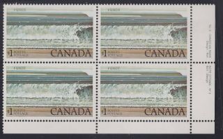 Canada 1981 Qe $1 Plate Block 2 Ntnl Park Defin.  Unmtd Scott 726a