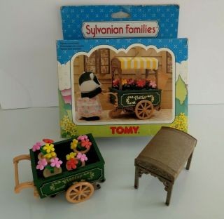 Sylvanian Families Florist’s Cart With Flowers - Tomy Boxed