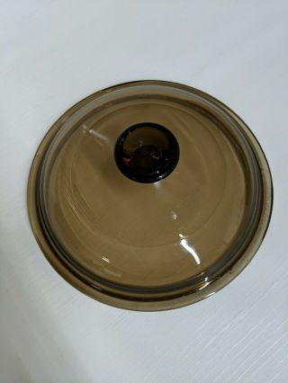 Visionware Amber Glass 1.  5 Pot Lid Only 6.  25 " (5.  75 " Inside Lip)