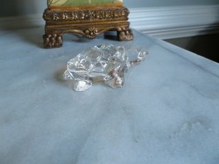 Vintage Princess House 24 Lead Crystal Turtle Figurine