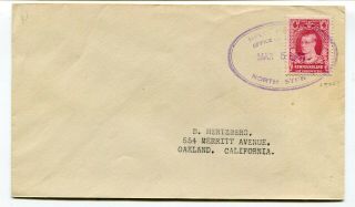 Newfoundland Post Office - North Sydney Ns Nova Scotia - 1938 Oval Cancel Cover