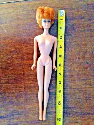 Vintage 1962 Midge Barbie Doll With Red Blonde Bubble Bob Cut Hair 11 1/2 Inch