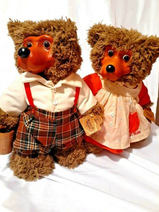 Robert Raikes Jack And Jill Bears Collectibles Wooden Signed And Numbered