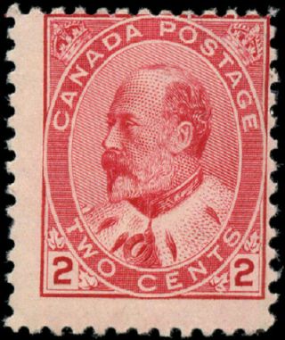 Canada 90 F Og Nh 1903 King Edward Vii 2c Carmine Cv$45.  00
