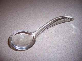 Vtg Glass Condiment Or Mayo Spoon
