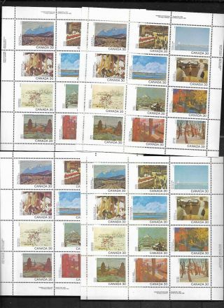 Pk56389:stamps - Canada 966a Canada Day 30 Cent Set Of 4 Plate Block Sheets - Mnh