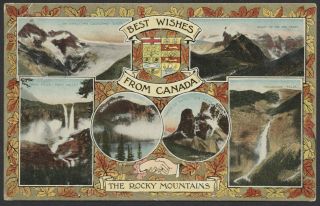 1908 Patriotic Rocky Mountains Pc,  Revelstoke Bc To Rossland