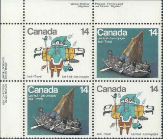 Canada Stamp 770aii - Inuit - Travel (1978) 2 X 14¢