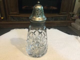 Vintage Pressed Glass Sugar Shaker W/silver Plated Top