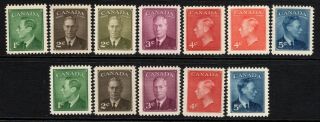 Canada 1949 - 51 Kgvi Set Sg414 - 18 M/mint And 1950 Set Sg424 - 28 M/mint