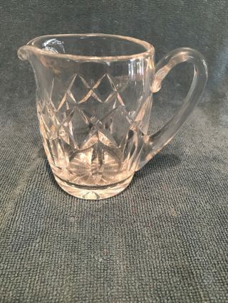 Vintage Signed Waterford Kerry Pattern Crystal Cream Pitcher Creamer 4 " T