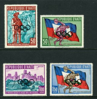 Haiti Scott 451//c150 Mnh Squaw Valley Olympics 1968 Ovpt Cv$7,