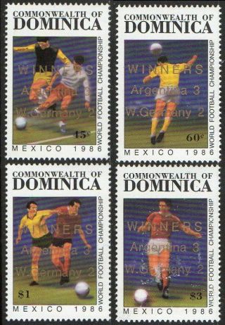 Dominica 1986 World Cup Football Championship Winners Mnh