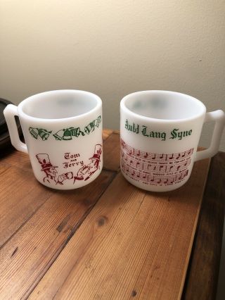 Set Of Two Vintage Tom And Jerry Auld Lang Syne Glass Coffee Mug