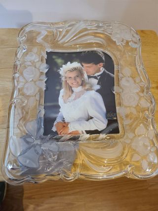 Vintage Mikasa Victorian Glass Picture Frame Made In Germany (wedding)