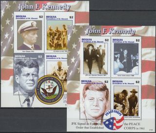 St Vincent - Bequia Both S/s Jf Kennedy Peace Corps 2007 Mnh - 13 Euro
