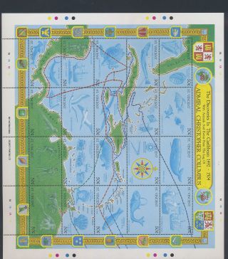 Xc52484 St Vincent Maps Cartography Xxl Sheet Mnh